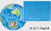 Physical Location Map of the area around 46° 9' 26" S, 121° 37' 30" E