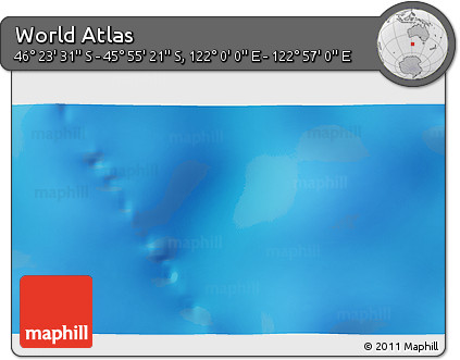 Physical 3D Map of the Area around 46° 9' 26" S, 122° 28' 29" E