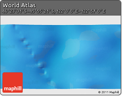 Physical 3D Map of the Area around 46° 9' 26" S, 122° 28' 29" E