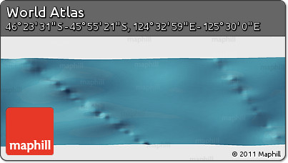 Satellite Panoramic Map of the Area around 46° 9' 26" S, 125° 1' 30" E