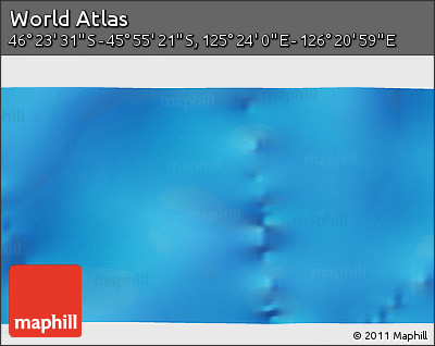 Physical 3D Map of the Area around 46° 9' 26" S, 125° 52' 30" E