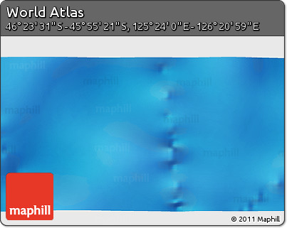 Physical 3D Map of the Area around 46° 9' 26" S, 125° 52' 30" E