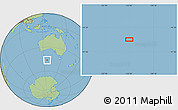 Savanna Style Location Map of the area around 46° 9' 26" S, 125° 52' 30" E