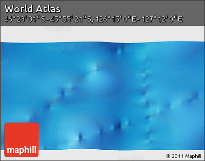 Physical 3D Map of the Area around 46° 9' 26" S, 126° 43' 29" E