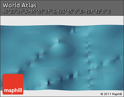 Satellite 3D Map of the Area around 46° 9' 26" S, 126° 43' 29" E