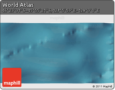 Satellite 3D Map of the Area around 46° 9' 26" S, 127° 34' 30" E