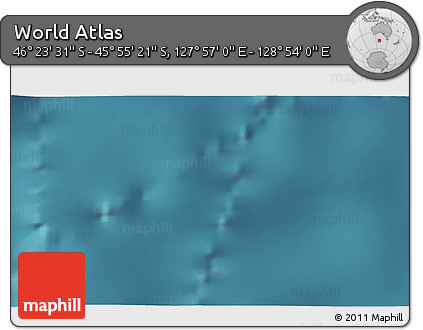 Satellite 3D Map of the Area around 46° 9' 26" S, 128° 25' 30" E