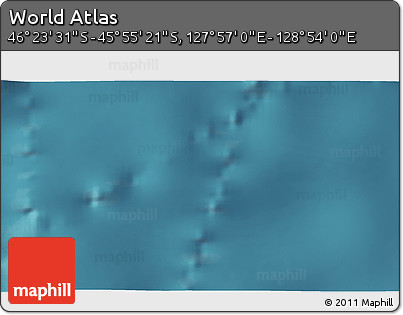 Satellite 3D Map of the Area around 46° 9' 26" S, 128° 25' 30" E