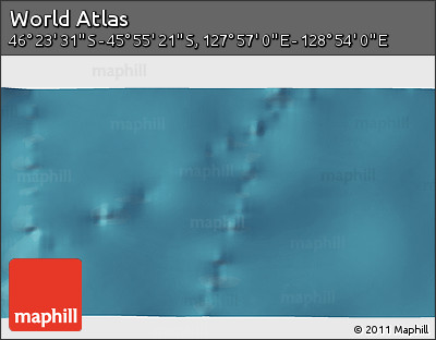 Satellite 3D Map of the Area around 46° 9' 26" S, 128° 25' 30" E