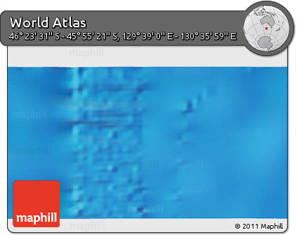Physical 3D Map of the Area around 46° 9' 26" S, 130° 7' 30" E