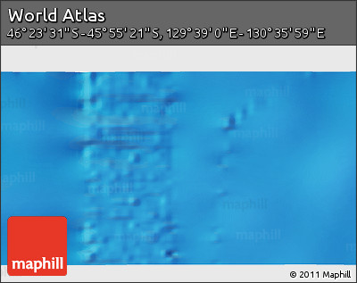 Physical 3D Map of the Area around 46° 9' 26" S, 130° 7' 30" E