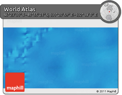 Physical 3D Map of the Area around 46° 9' 26" S, 131° 49' 29" E