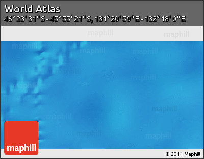 Physical 3D Map of the Area around 46° 9' 26" S, 131° 49' 29" E