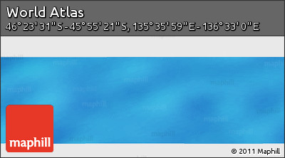 Physical Panoramic Map of the Area around 46° 9' 26" S, 136° 4' 29" E