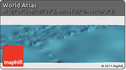 Satellite Panoramic Map of the Area around 46° 9' 26" S, 141° 10' 30" E