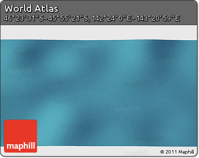 Satellite 3D Map of the Area around 46° 9' 26" S, 142° 52' 30" E