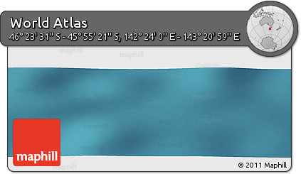 Satellite Panoramic Map of the Area around 46° 9' 26" S, 142° 52' 30" E