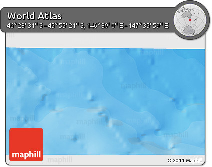 Political 3D Map of the Area around 46° 9' 26" S, 147° 7' 30" E