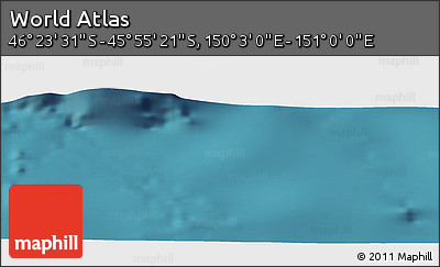 Satellite Panoramic Map of the Area around 46° 9' 26" S, 150° 31' 30" E
