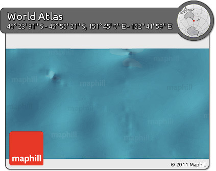 Satellite 3D Map of the Area around 46° 9' 26" S, 152° 13' 29" E