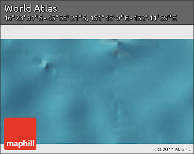 Satellite 3D Map of the Area around 46° 9' 26" S, 152° 13' 29" E