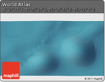 Satellite 3D Map of the Area around 46° 9' 26" S, 153° 4' 29" E
