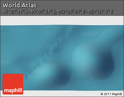 Satellite 3D Map of the Area around 46° 9' 26" S, 153° 4' 29" E