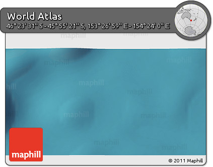 Satellite 3D Map of the Area around 46° 9' 26" S, 153° 55' 30" E