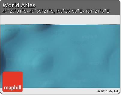 Satellite 3D Map of the Area around 46° 9' 26" S, 153° 55' 30" E