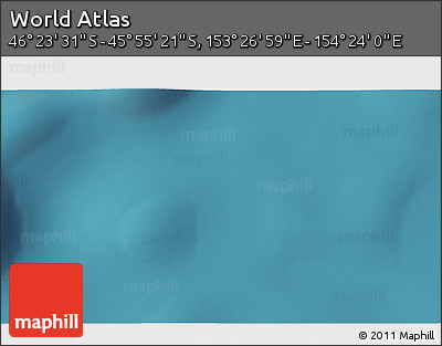 Satellite 3D Map of the Area around 46° 9' 26" S, 153° 55' 30" E