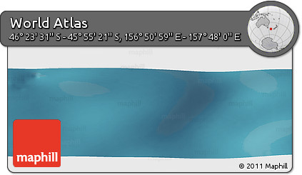Satellite Panoramic Map of the Area around 46° 9' 26" S, 157° 19' 29" E