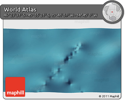 Satellite 3D Map of the Area around 46° 9' 26" S, 15° 13' 29" W