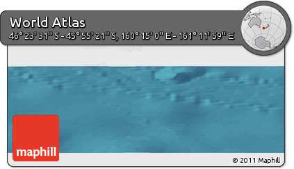 Satellite Panoramic Map of the Area around 46° 9' 26" S, 160° 43' 29" E