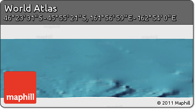 Satellite Panoramic Map of the Area around 46° 9' 26" S, 162° 25' 30" E
