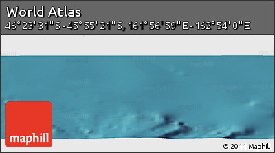 Satellite Panoramic Map of the Area around 46° 9' 26" S, 162° 25' 30" E