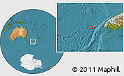 Satellite Location Map of the area around 46° 9' 26" S, 164° 7' 30" E