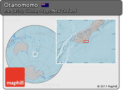 Gray Location Map of Otanomomo, hill shading