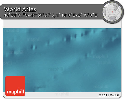 Satellite 3D Map of the Area around 46° 9' 26" S, 1° 46' 29" E