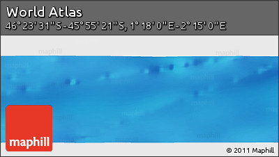 Physical Panoramic Map of the Area around 46° 9' 26" S, 1° 46' 29" E