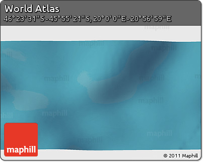 Satellite 3D Map of the Area around 46° 9' 26" S, 20° 28' 30" E