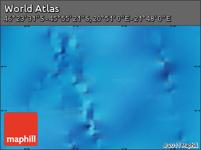 Physical Map of the Area around 46° 9' 26" S, 21° 19' 30" E