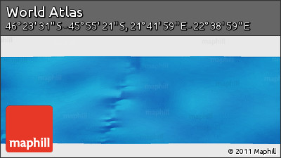 Physical Panoramic Map of the Area around 46° 9' 26" S, 22° 10' 29" E