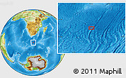 Physical Location Map of the area around 46° 9' 26" S, 24° 43' 30" E
