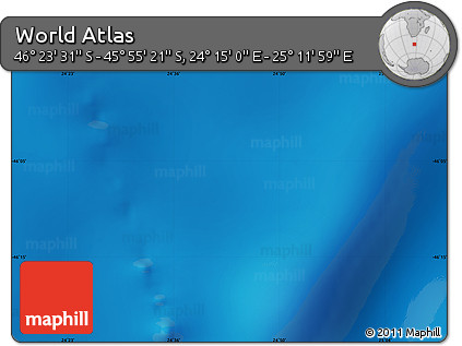 Physical Map of the Area around 46° 9' 26" S, 24° 43' 30" E