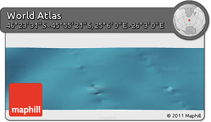 Satellite Panoramic Map of the Area around 46° 9' 26" S, 25° 34' 30" E