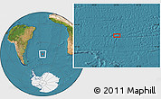 Satellite Location Map of the area around 46° 9' 26" S, 25° 25' 29" W