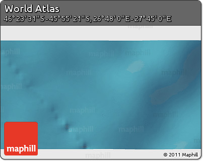 Satellite 3D Map of the Area around 46° 9' 26" S, 27° 16' 29" E