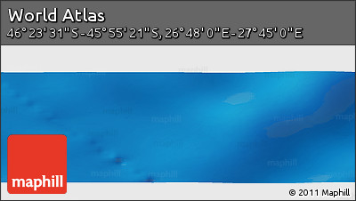 Physical Panoramic Map of the Area around 46° 9' 26" S, 27° 16' 29" E