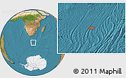 Satellite Location Map of the area around 46° 9' 26" S, 28° 7' 30" E