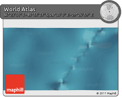 Satellite 3D Map of the Area around 46° 9' 26" S, 28° 58' 30" E